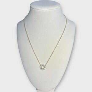18k Yellow Gold Plated Necklace with Crystal Pendant